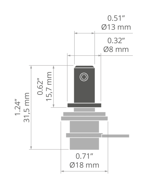 Aufhängeelement FI-8-LIN-BOX-Z für ALU-Profil W-BOX-Z mit Stromversorgung